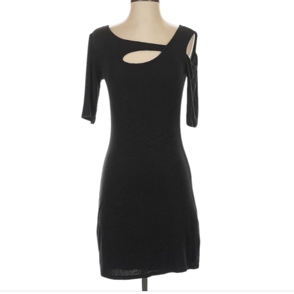 Chic Black Asymmetrical Dress